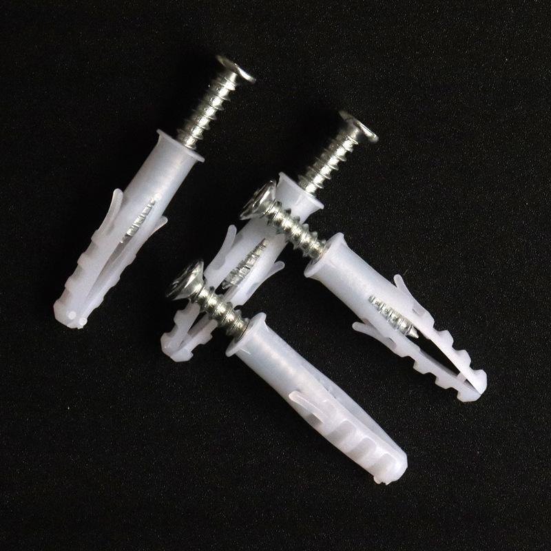 M6 plastic expansion pipe expansion screw bolt self-tapping screw decorative painting installation and fixing 4*30 flat head screw