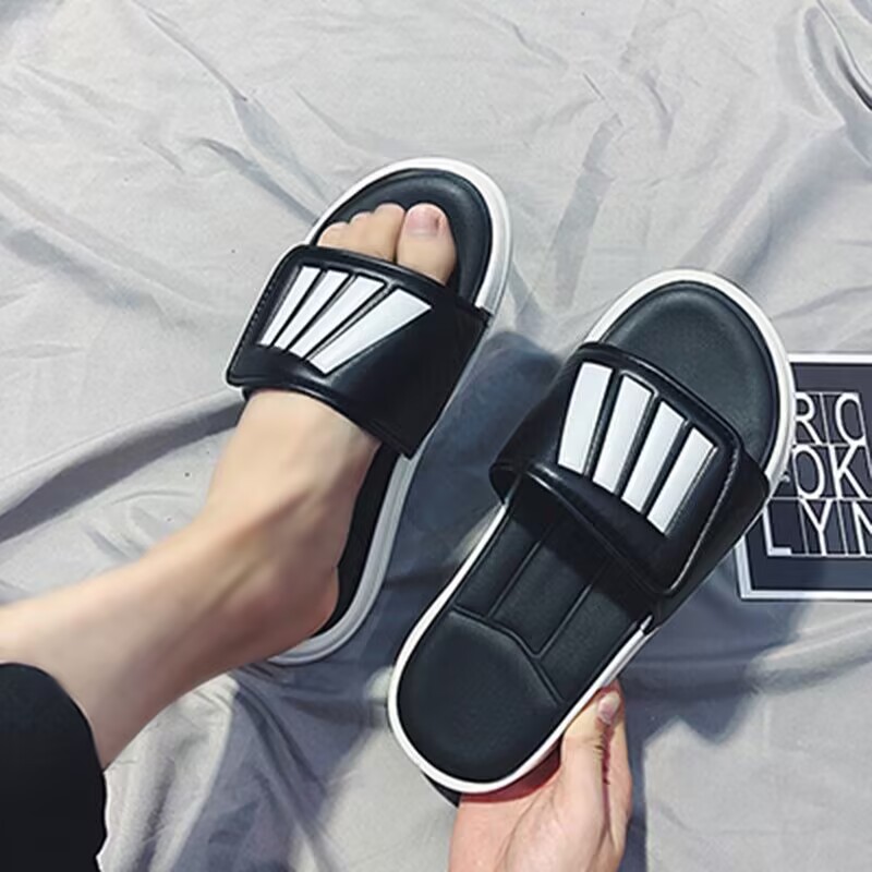 Men's Slippers Fashion Summer Fashion Comfortable Slippers Thick Bottom Women's Beach Slippers Soft Bottom Couple Slippers Trendy