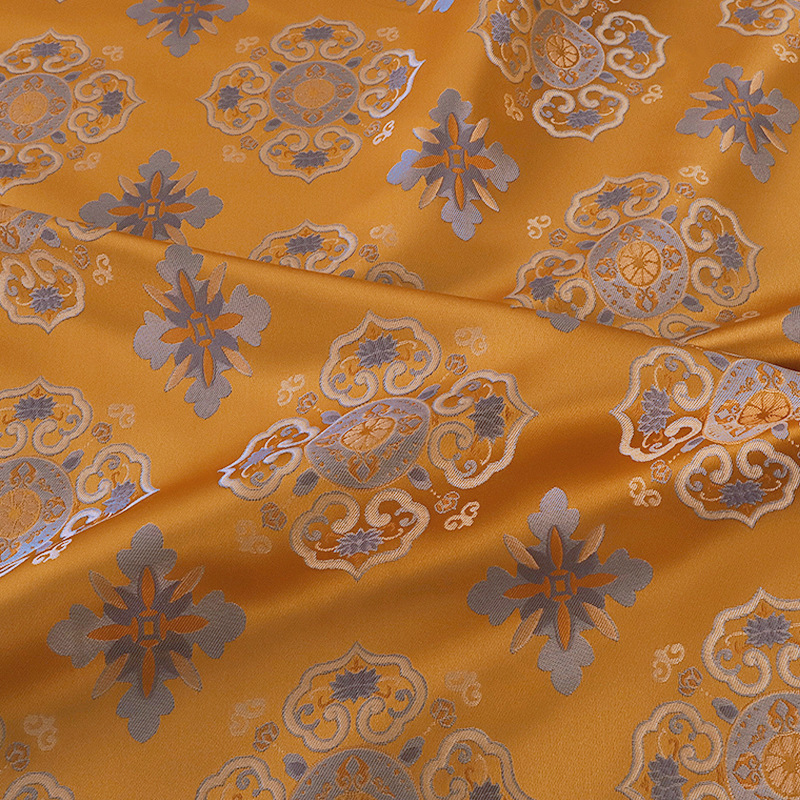 "FS135 Zi Ling Bao Hua" Guofeng Jacket Coat Clothing Fabric Imitation Song Brocade Jacquard Brocade Fabric