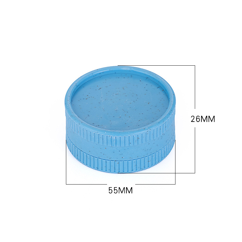Plastic Tobacco Grinder 55mm Two-Layer Biodegradable Tobacco Leaf Grinder Manual Tobacco Factory Double-Layer Environmentally Friendly Material