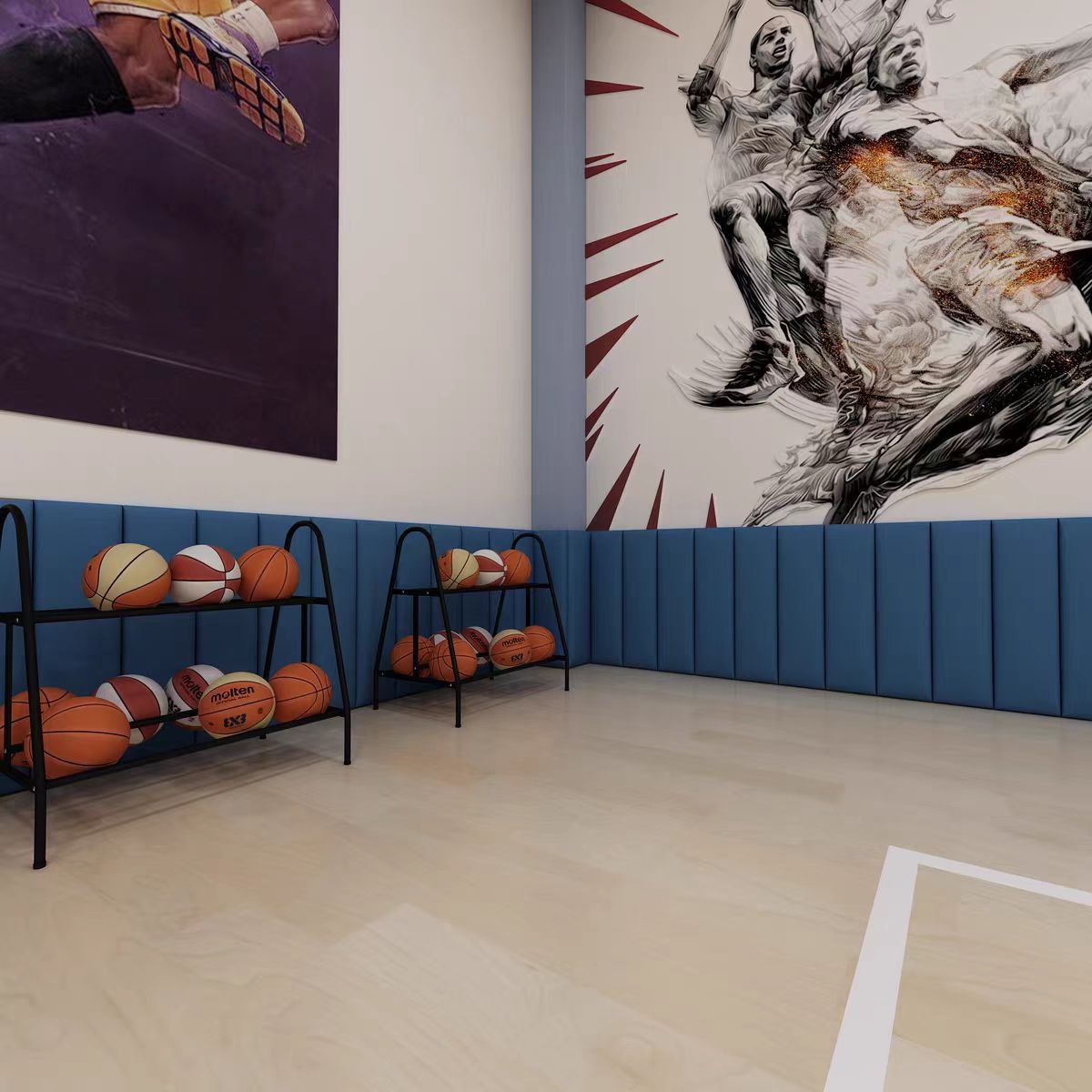 Антикollision мягкая упаковка для детского фитнеса, баскетбольного зала, центра раннего образования