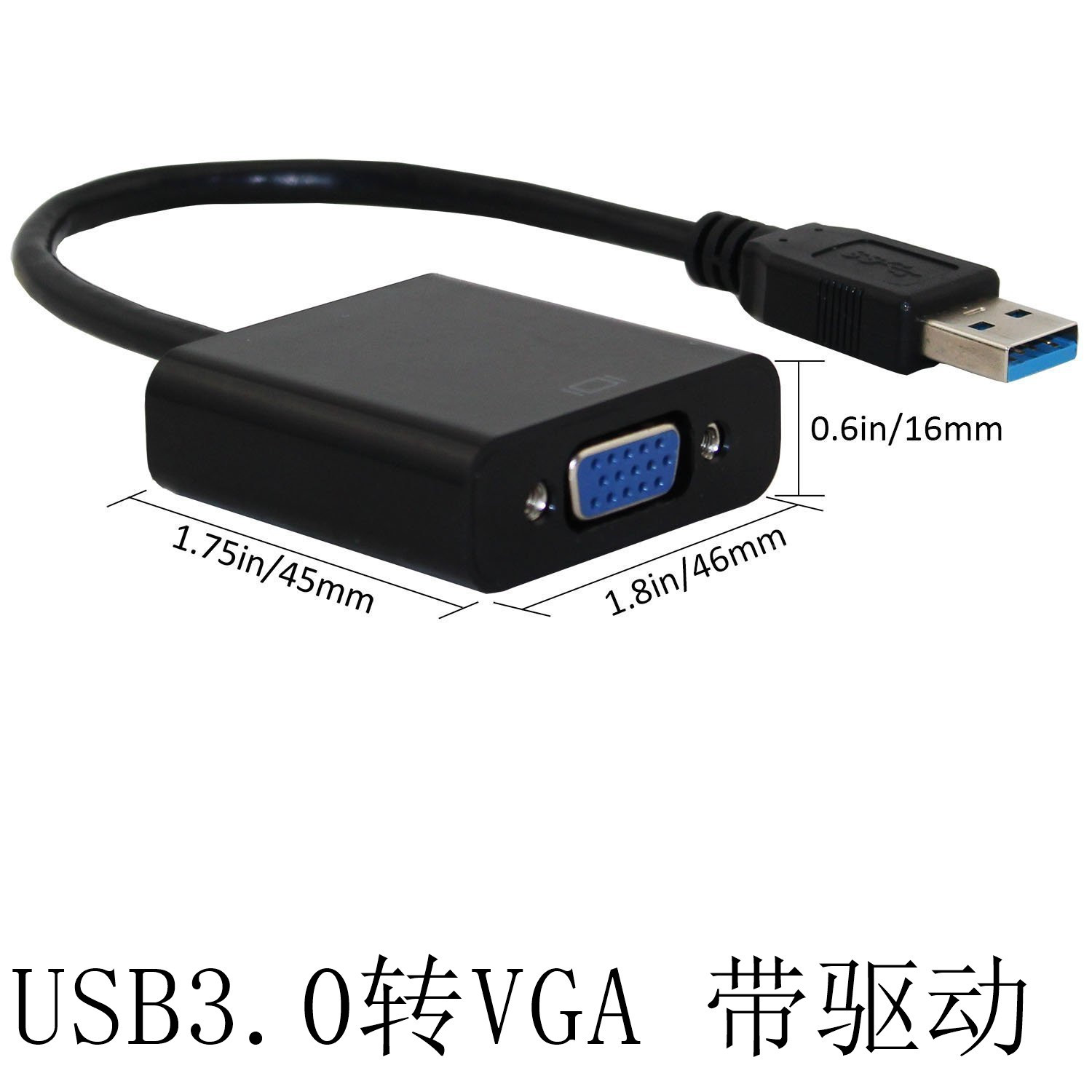 usb на vga проектор интерфейс внешний графический адаптер USB 3.0 на vga конвертер мониторный переходник кабель