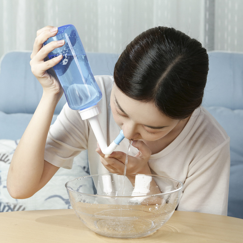 Nasal Irrigator Nasal Pot Adult Children Manual Nasal Irrigator Nose Nasal Saline Cleaning Medical 300ml