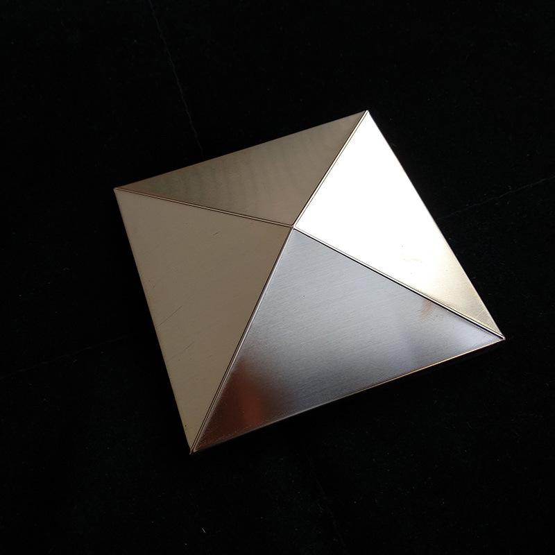 Цветок из меди для двери, цветок с медным покрытием, составной медный цветок, аксессуары для дверей, декоративный блок с квадратной рамкой и пирамидальным наконечником