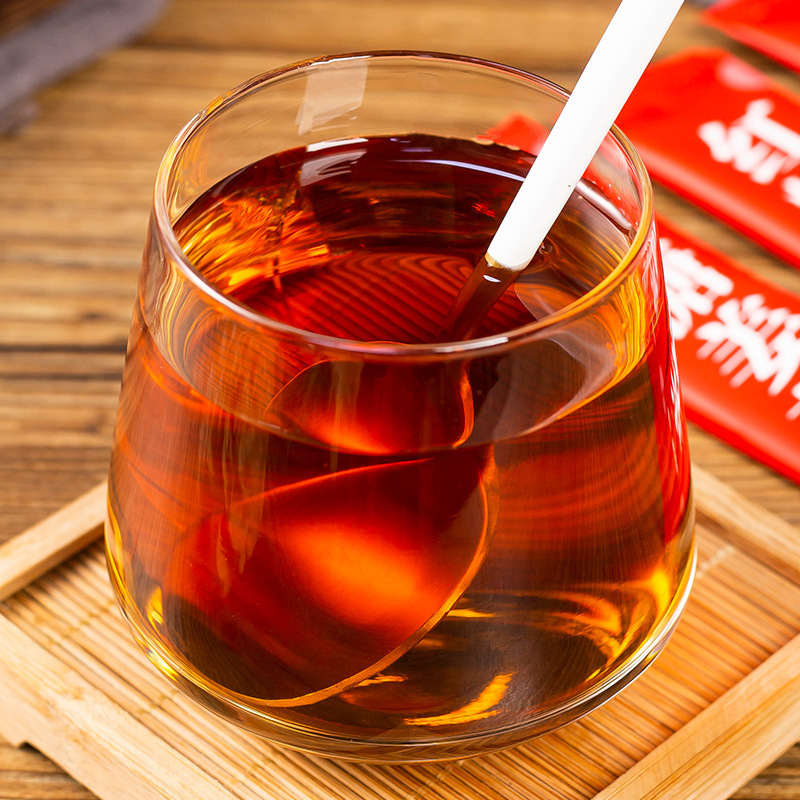 Gurunyou Brown Sugar Ginger Tea 10g with Date, Instant Granules, Concentrated, Individually Packaged, Ginger Tea Stick Wholesale