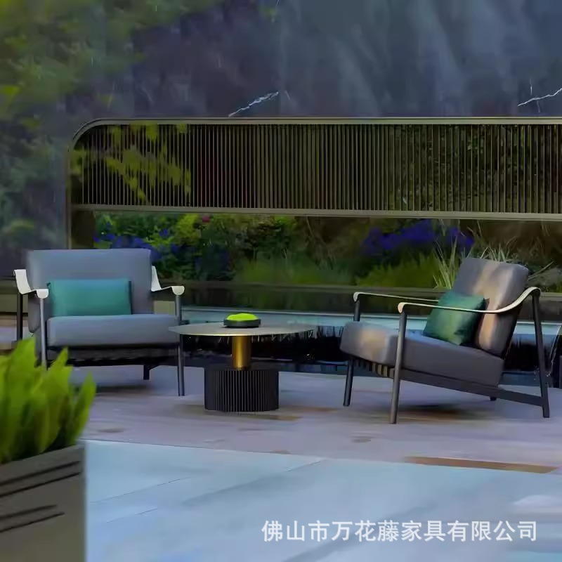 Customized Outdoor Sofa Courtyard Terrace Outdoor B&B Balcony Table and Chairs Rattan Chair Sales Department Hotel Garden Furniture