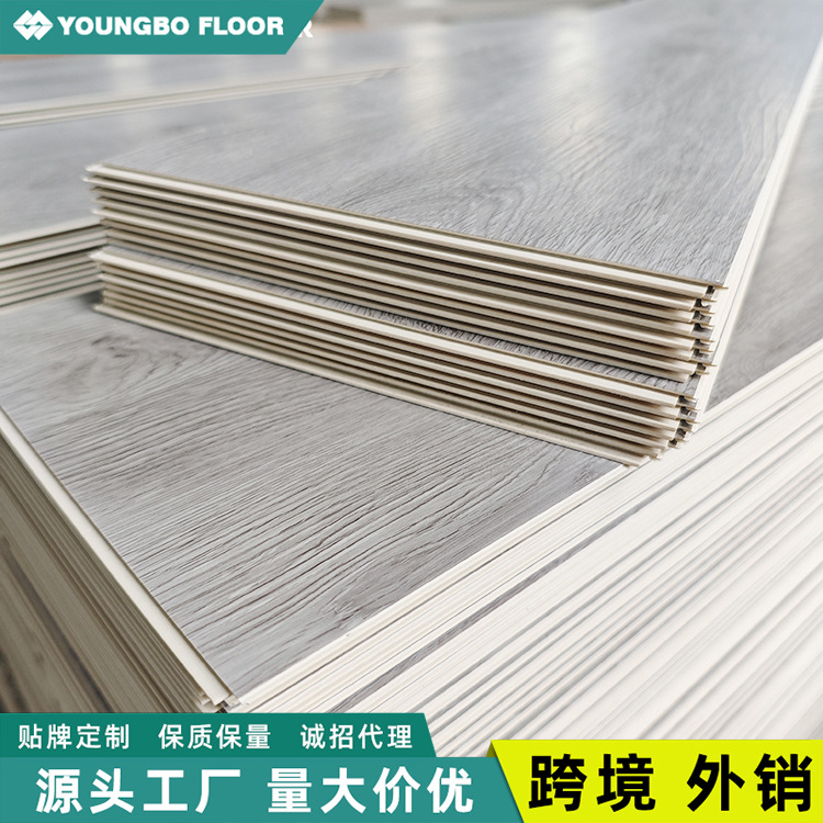 Customized Spc Stone Plastic Interlocking Flooring Hotel Apartment Click-Type Thickened Wear-Resistant New Material Fire-Resistant Stone Crystal Flooring