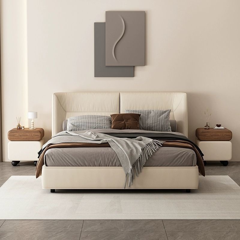 Designer Italian Light Luxury Solid Wood Bedside Table Minimalist Mid-Century Style Children's Small Apartment Simple Modern Bedroom Side Cabinet