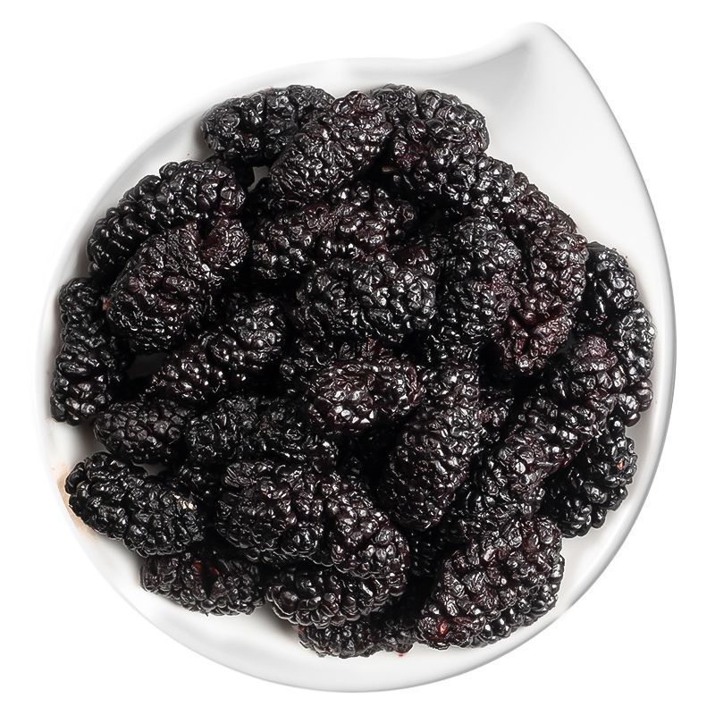 Dried Mulberries, Fresh Black Mulberries, Soaked in Tea, Ready-To-Eat Dried Fruits, Clean and Sand-Free, Selected Mulberries with Thick Flesh