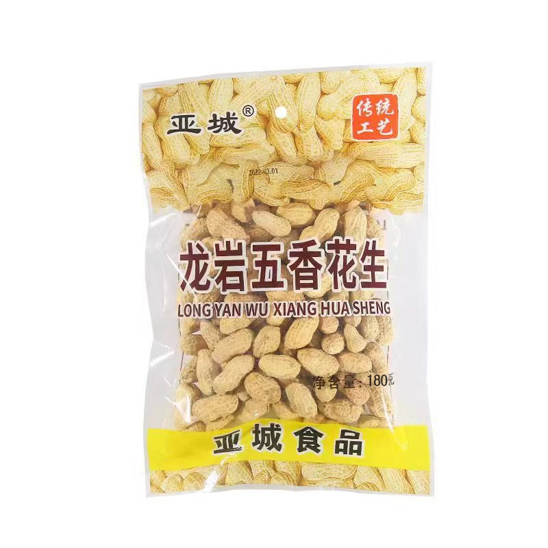 Fujian Longyan Yacheng 180g Garlic Peanut Snacks Wholesale Bagged Nuts Roasted Peanut Bulk
