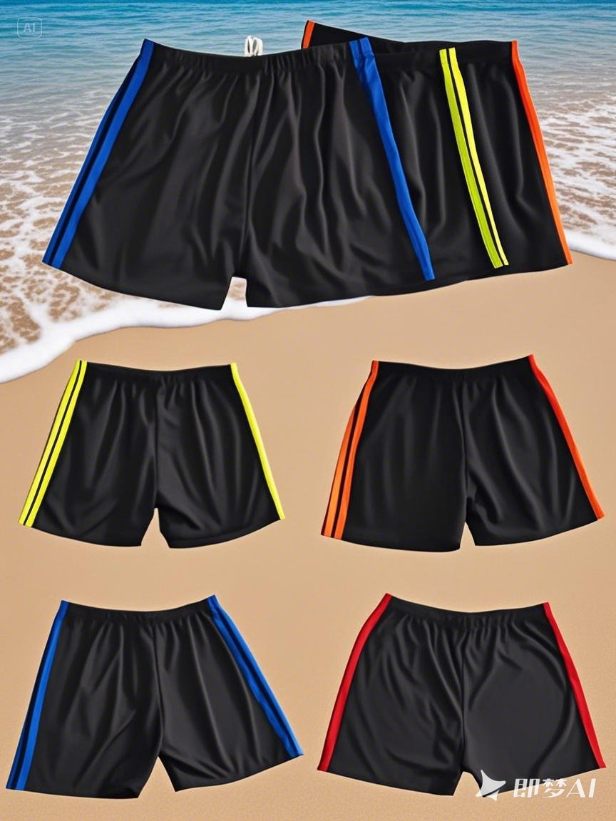 Factory direct disposable hot spring beach water park black boxer swimming trunks men's parallel bars pants fashion swimming trunks