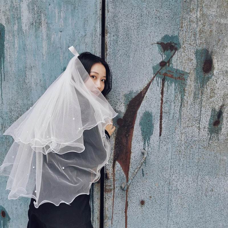 Bride tassel crown luminous head yarn Net red photo props stall children's license with light double-layer head yarn wholesale