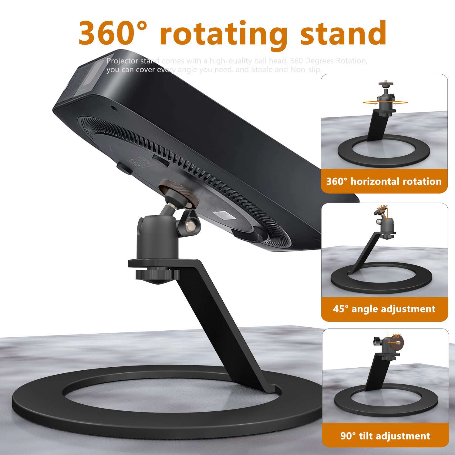 Monitor camera bracket bedside storage rack punch-free nut desktop projection table projector horizontal bracket