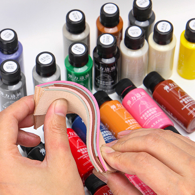 Matte elastic leather edge oil 30ml handmade DIY repair leather edge leather production edge sealing oil glue color interadjustable