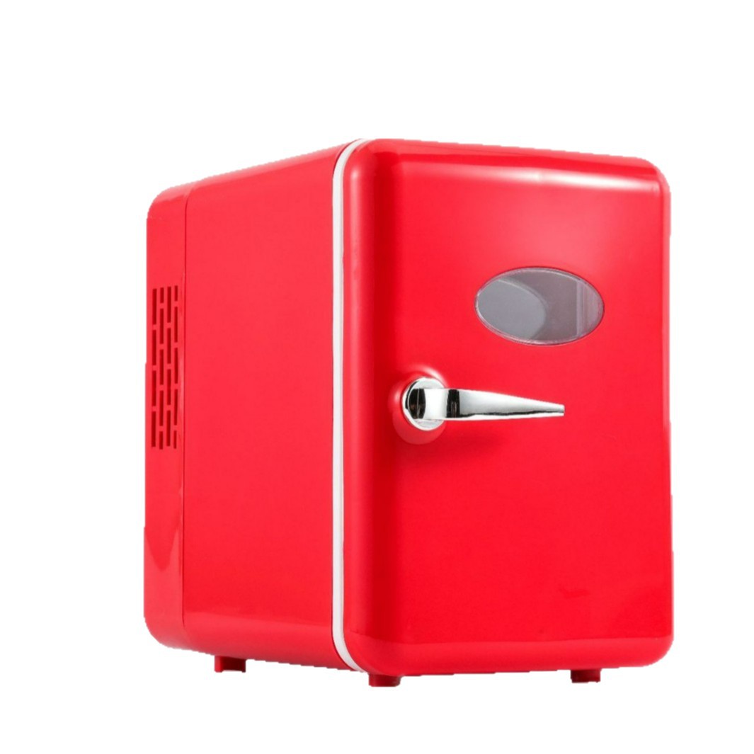 4L Vertical Mini Refrigerator Red Body Logo Customized Silent Refrigeration USB Powered Household Small Refrigerator Wholesale