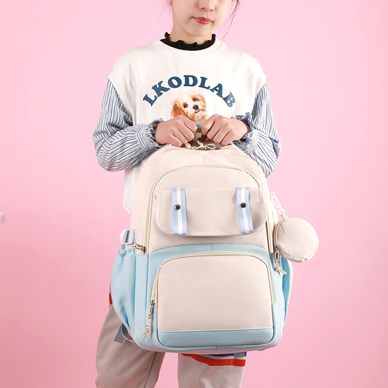 Cross-Border New High-Looking Primary School Student Schoolbag Girl's Burden-Reducing Lightweight Large-Capacity Backpack Boy's School Bag