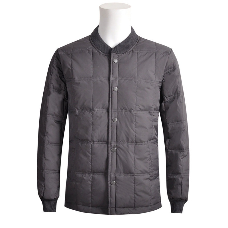 Middle-Aged and Elderly Men's down Jacket Stand Collar Threaded Long Sleeve Thickened down Liner Wholesale