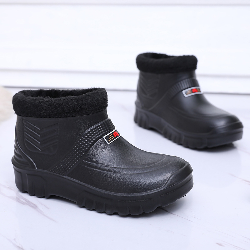 Winter Waterproof Cotton Shoes for Men and Women, Warm and Lightweight Eva Snow Boots, Cold Storage Car Wash Kitchen Outdoor Work Cotton Shoes