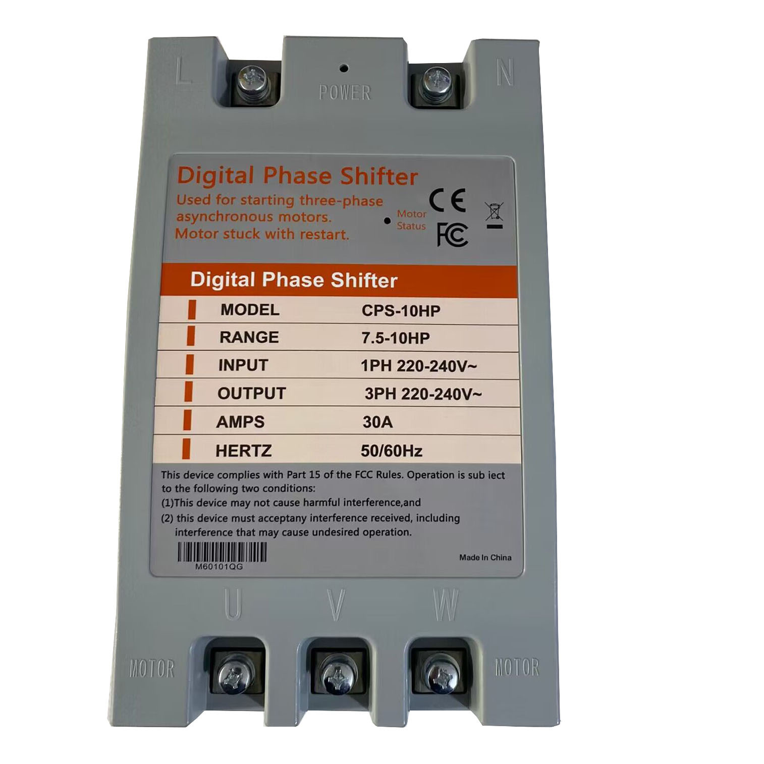 Digital inverter single-phase to three-phase digital phase converter phase shifter 220-240VAC industrial grade