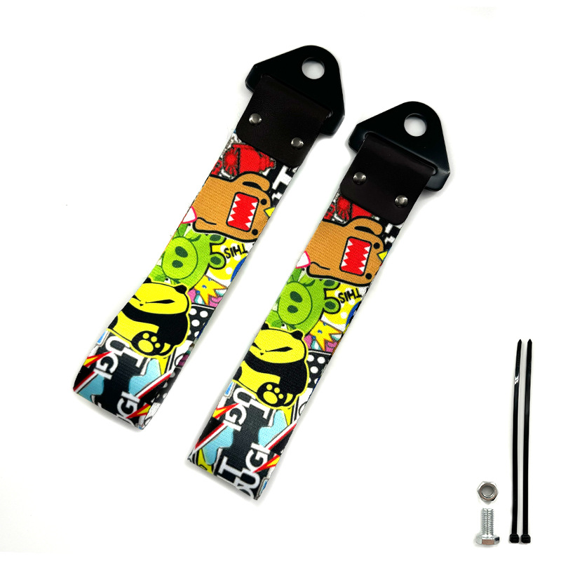 Jdm Digital Printing Heat Transfer Trailer with Insurance Front Bumper Lip Decoration Traction Rope Streamer Customized with Pictures