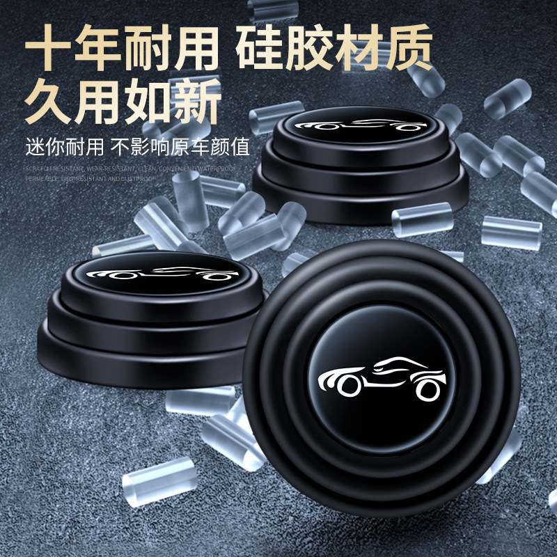 Car Bubble Wrap Pad, Door Shock-absorbing Pad, Universal Door Anti-collision Buffer Pad, Black Silicone Thickeneded Shock-absorbing Rubber Pad