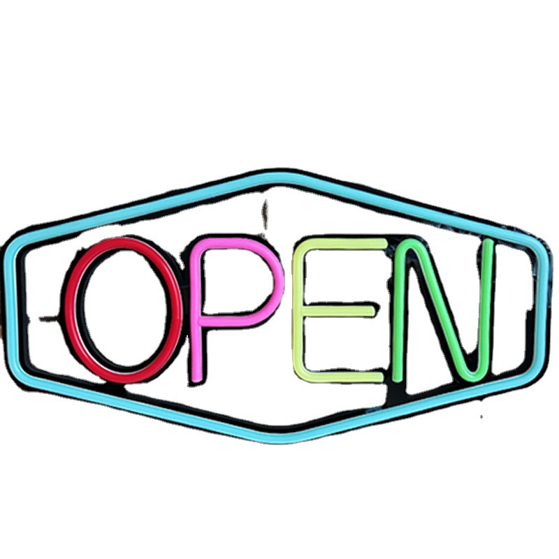 Diamond new OPEN light plate hollow NEON acrylic NEON SIGNS cross-border OPEN luminous word light