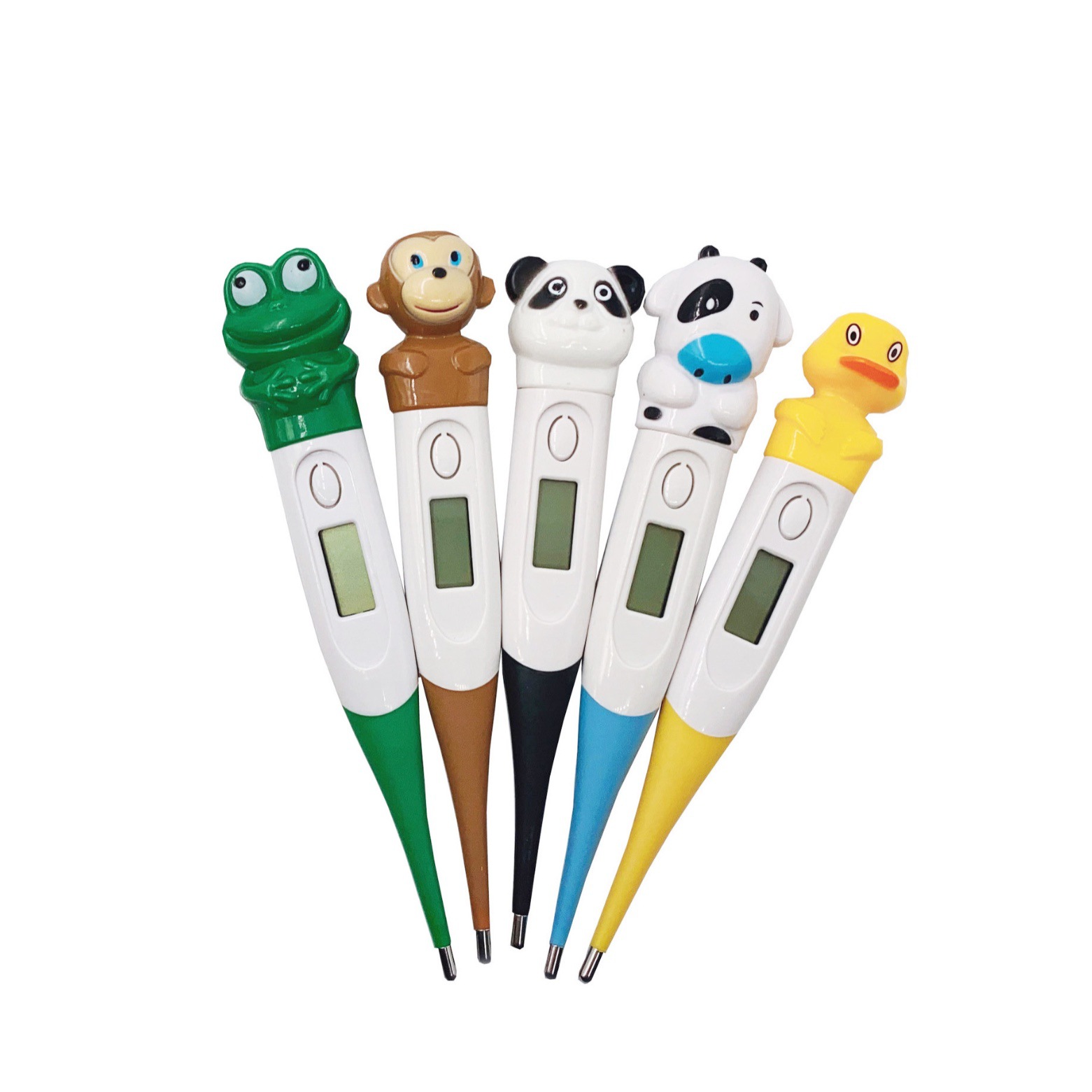 Cartoon Children's Thermometer for Infants and Toddlers, Dual-Use for Oral and Armpit, Soft Tip, Waterproof, Medical-Grade Temperature Measurement Thermometer, Household Wholesale, Smart