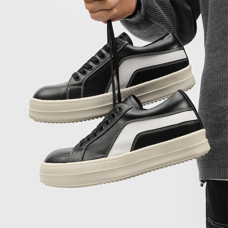 2024 Новые Толстосолые Модные Удобные Белые Обувь Лазерная Перфорация Нишевый Минималистичный Дизайн Повседневная Обувь