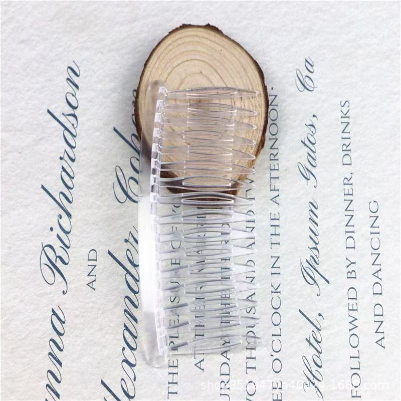 16-Tooth Transparent Plastic Hair Comb Insert Comb Korean Style Headwear Accessories Handmade DIY Kidsren's Hair Accessories Material Hair Tool