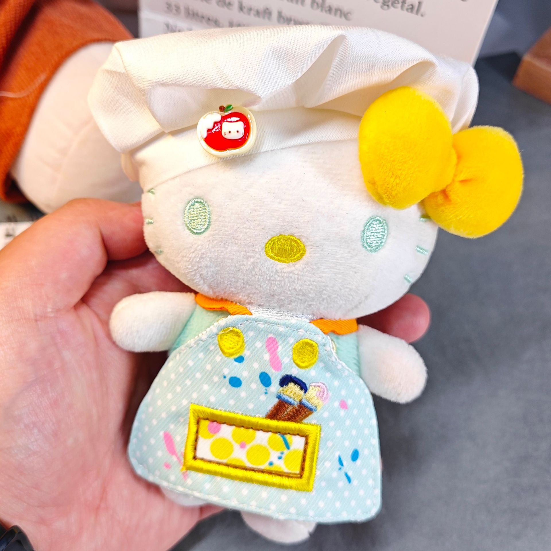 Labubu Kt Doll Clothes Rilakkuma Apron Doll Universal Versatile Embroidered Apron Beret Doll Outfit Chef Hat