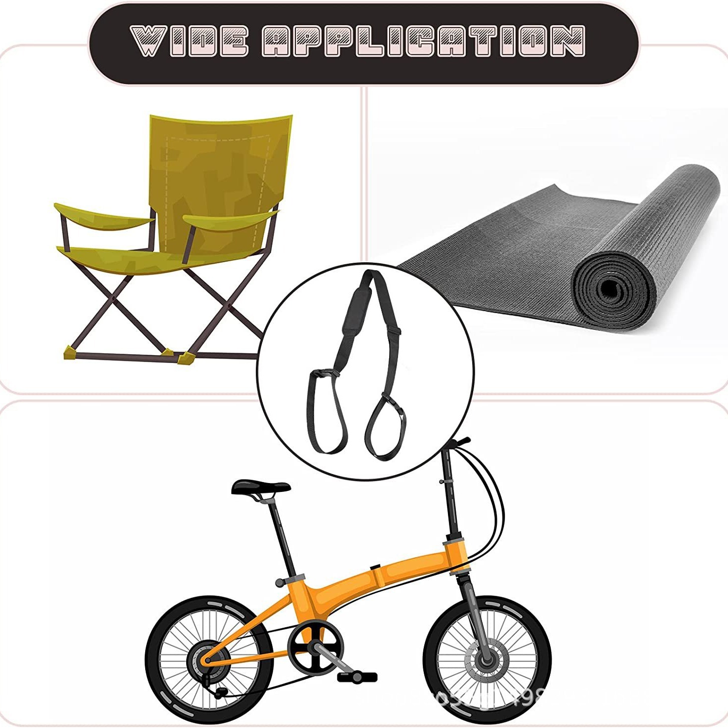 in stock Beach Chair Strap Outdoor Camping Recliner Strap Universal Folding Chair Shoulder Strap Beach Chair Backpack Strap