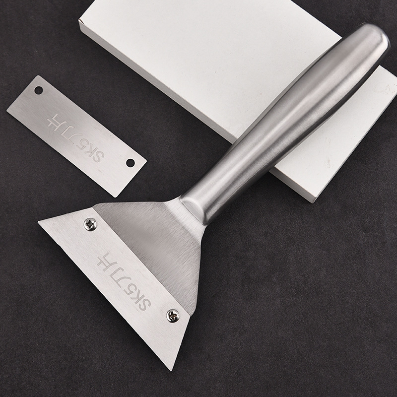 Oil removal shovel knife pot bottom scale removal tool tar removal shovel refrigerator Frost removal shovel SK5 stainless steel housekeeping cleaning