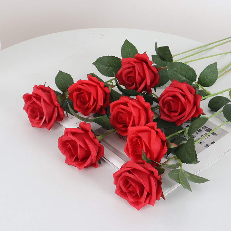 Little Paris Snow Mountain Red Rose Chinese Valentine's Day Home Wedding Decoration Artificial Flowers Fake Flowers Wholesale High Simulation