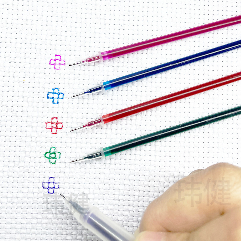 New Cross-Stitch Water-Soluble Refill Good Grids Dot Imported Ink Easy to Draw and Wash Red Wholesale Handmade