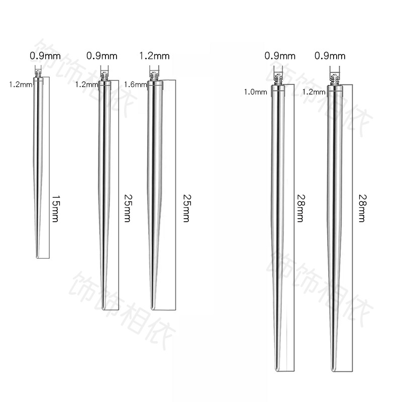 Manufacturer of 316F Stainless Steel Piercing Guide Rods, Navel Studs, Lip Studs, Ear and Eyebrow Studs, Auxiliary External Threaded Insertion Rods