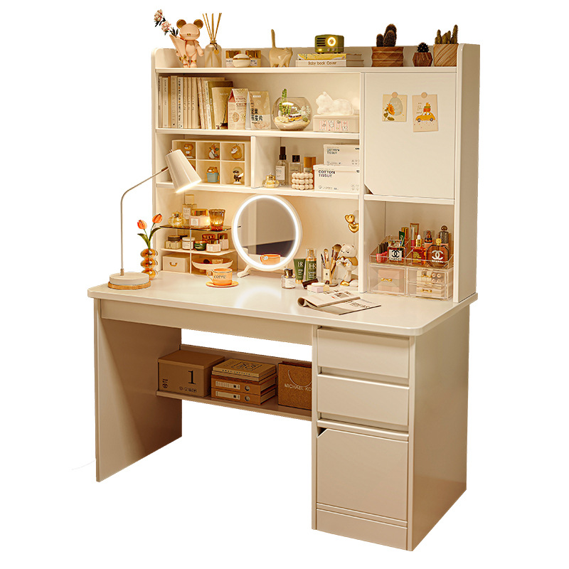 Computer Desk Dressing Table Integrated Bedroom Simple Modern Desk Makeup Table Two-in-One New Cream Style Makeup Cabinet