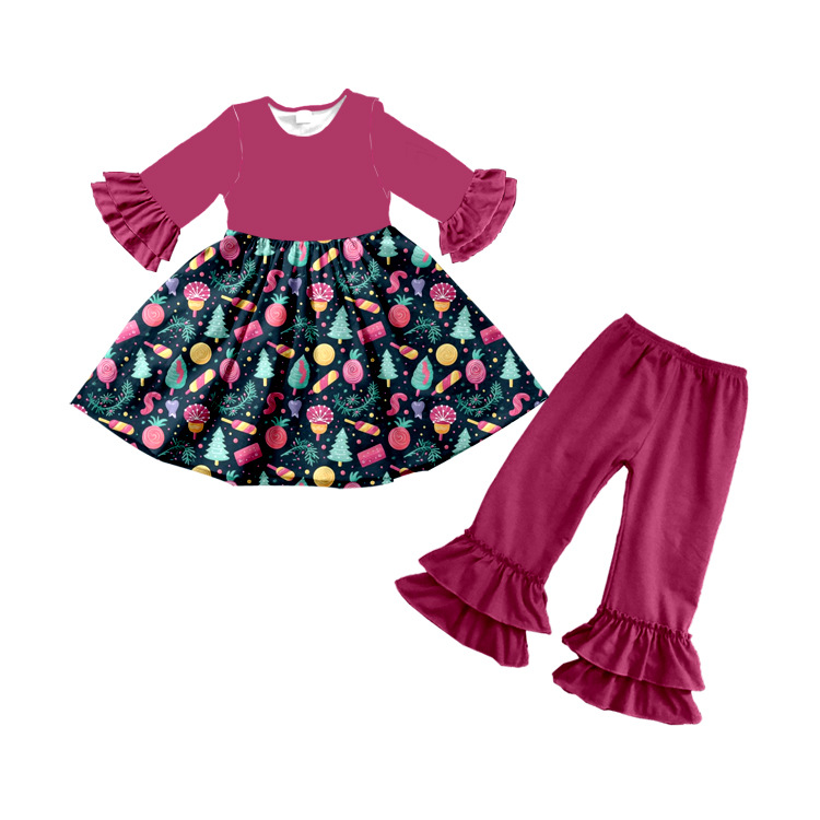 High-Quality Foreign Trade Children's Clothing Printed Children's Cute Creative Customized Autumn Suit