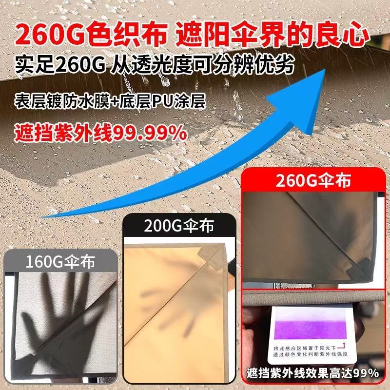 Outdoor Parasol Courtyard Umbrella with Light Solar LED Light Strip Outdoor Villa Terrace Garden Large Roman Umbrella