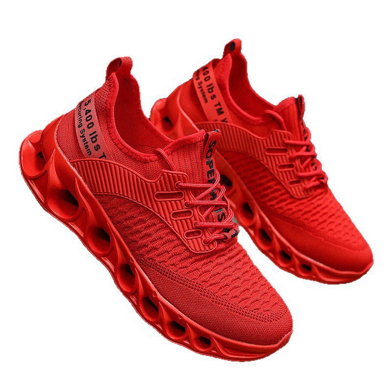 Couple Shoes Cold Adhesive Shoes Fly Woven Mesh Blade Coconut Cross-Border Running Shoes Jinjiang Travel Sports Shoes Sneakers