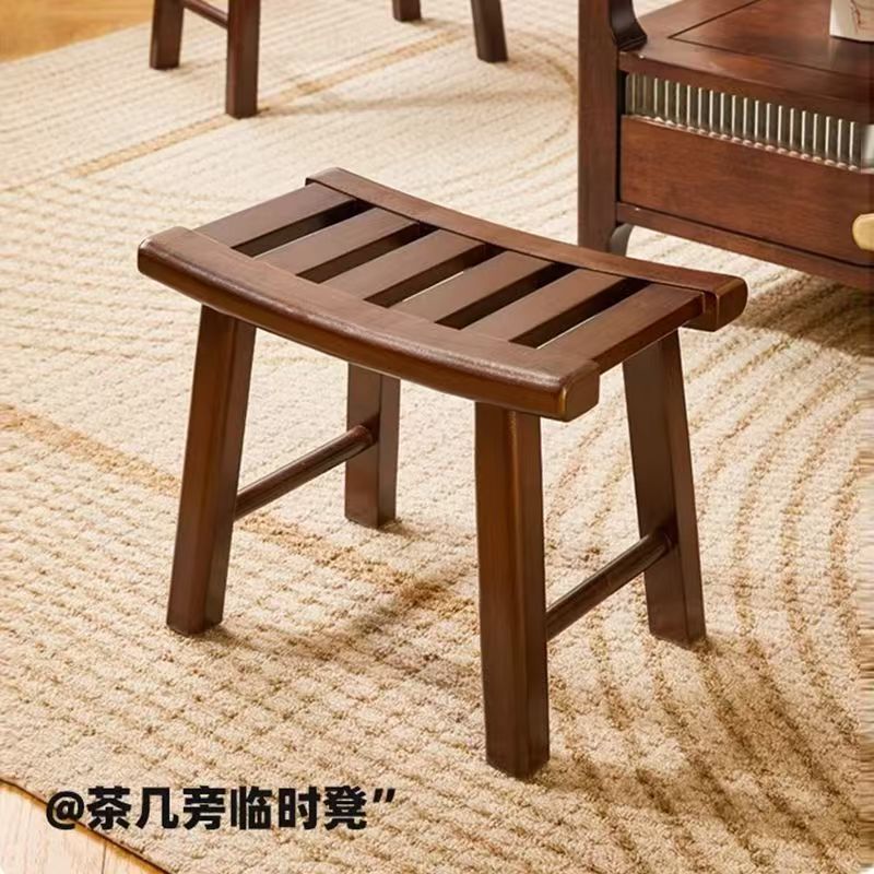 Низкий табурет из массива дерева для домашнего использования, квадратный табурет для детей, маленький табурет для кофейного столика, скамейка для смены обуви