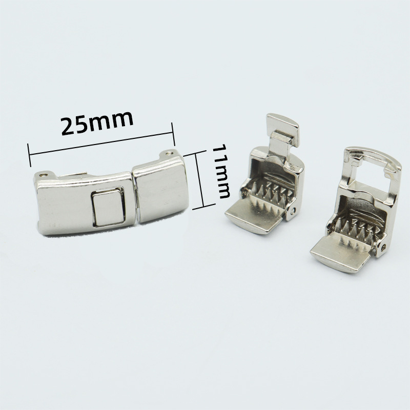 One-button check buckle lazy shoelace buckle metal tie-free shoe buckle shoe accessories elastic shoe accessories