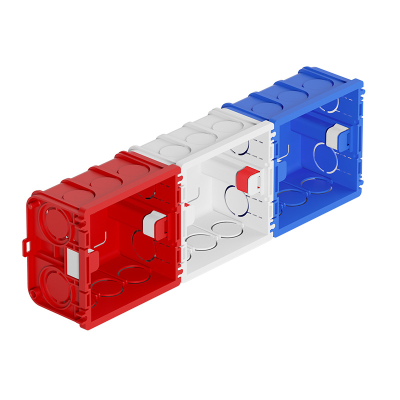 86-type bottom box windshield box junction box switch socket concealed box PVC fire retardant pre-buried junction box