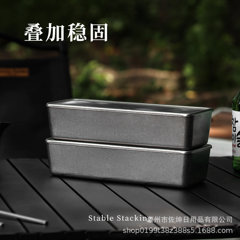 304 Stainless Steel Old Retro Industrial Style Commercial Restaurant Chopsticks Tableware Storage Box with Cover Cut Out Water Filter