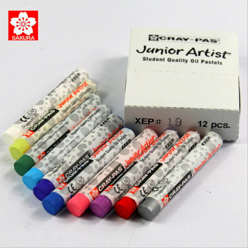 Japanese Sakura Cherry Blossom Oil Pastel Cherry Blossom Pigment Crayon Stick Primary School Student Painting Single Oil Pastel