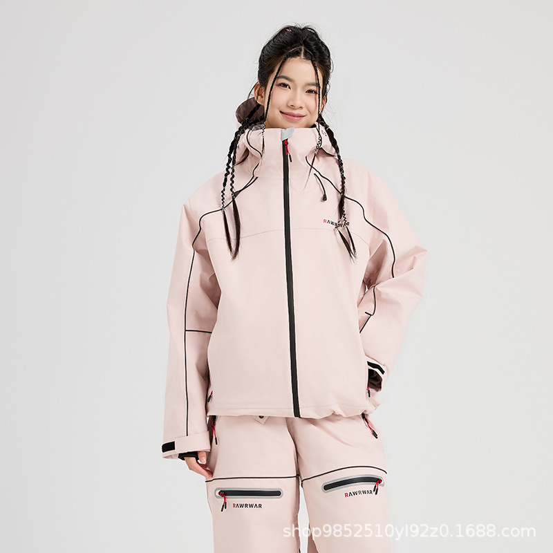 New Ski Clothing for Men and Women, Professional 3L Outdoor Equipment, Windproof, Waterproof and Warm Winter Hard Shell Jacket