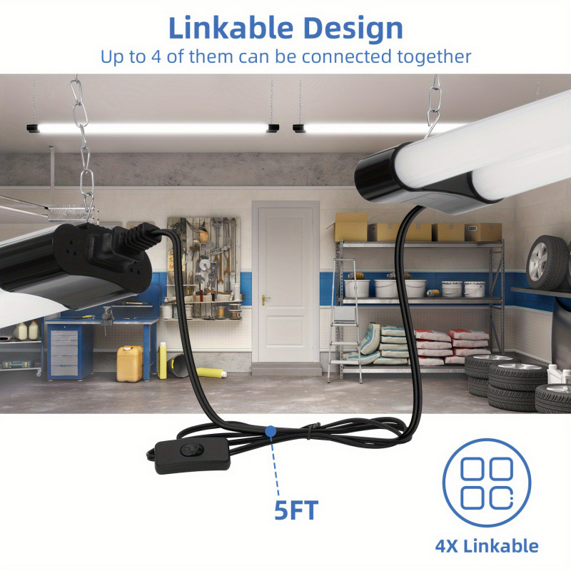 2026 New Cross-Border Dropshipping 4 Packs of 42W Led Store Lights, 4 Packs of 42W Double Tube Cross-Border Lights Cross-Border Dropshipping