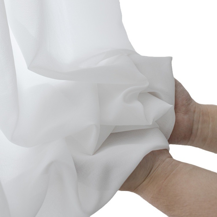 Amazon 100D Chiffon White Window Screen Tulle Curtain Cross-Border E-Commerce Popular Gauze Curtain Wedding Cloth Gauze Curtain