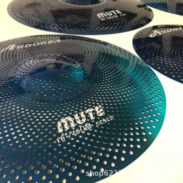 Custom Logo Wholesale Manufacturer Blue Frosted Silent Musical Instrument Cymbal Alloy Five-Piece Set Drum Kit Five Drums Four