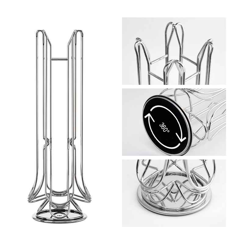 Customized Coffee Rack Rotatable Vertuoline Coffee Capsule Rack Display Rack 24 Capsules Storage Rack Capsule Rack
