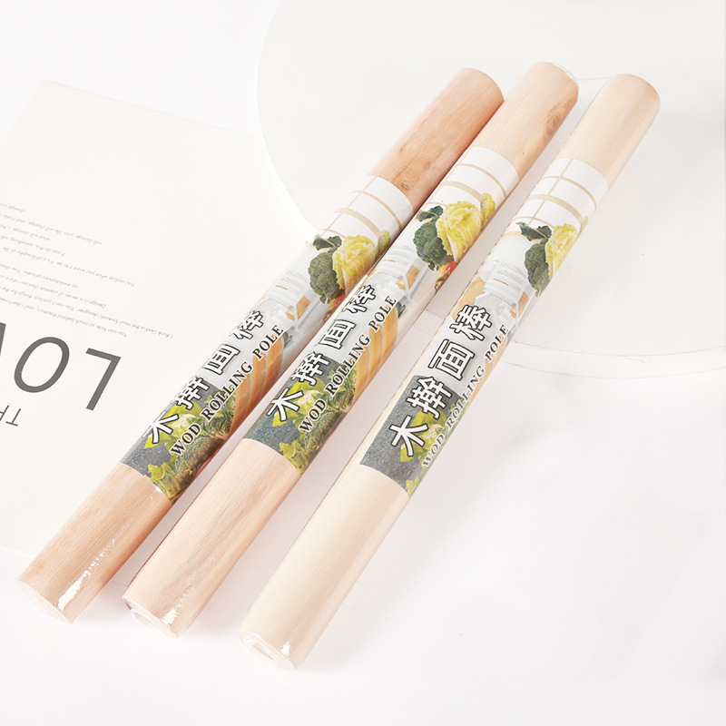 Factory wholesale solid wood Rolling Pin rolling pin baking tool pressing pin non-food extended wooden rolling pin